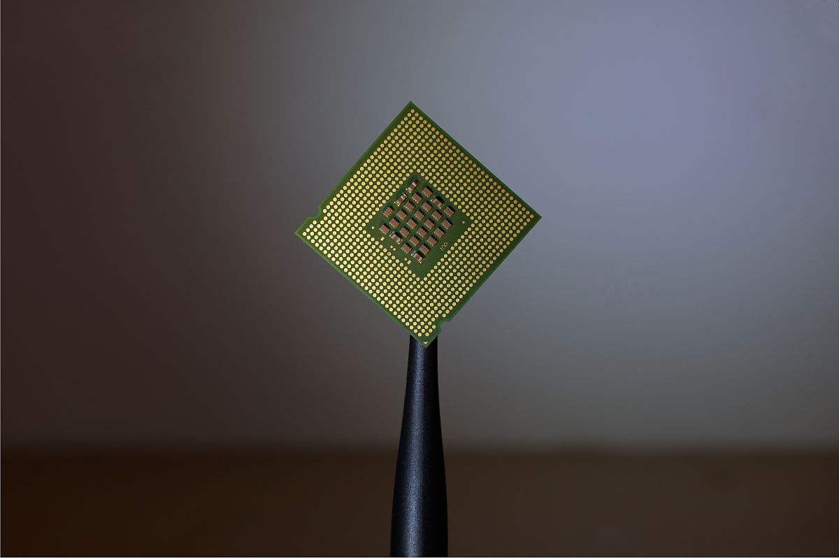 person holding computer cell processor